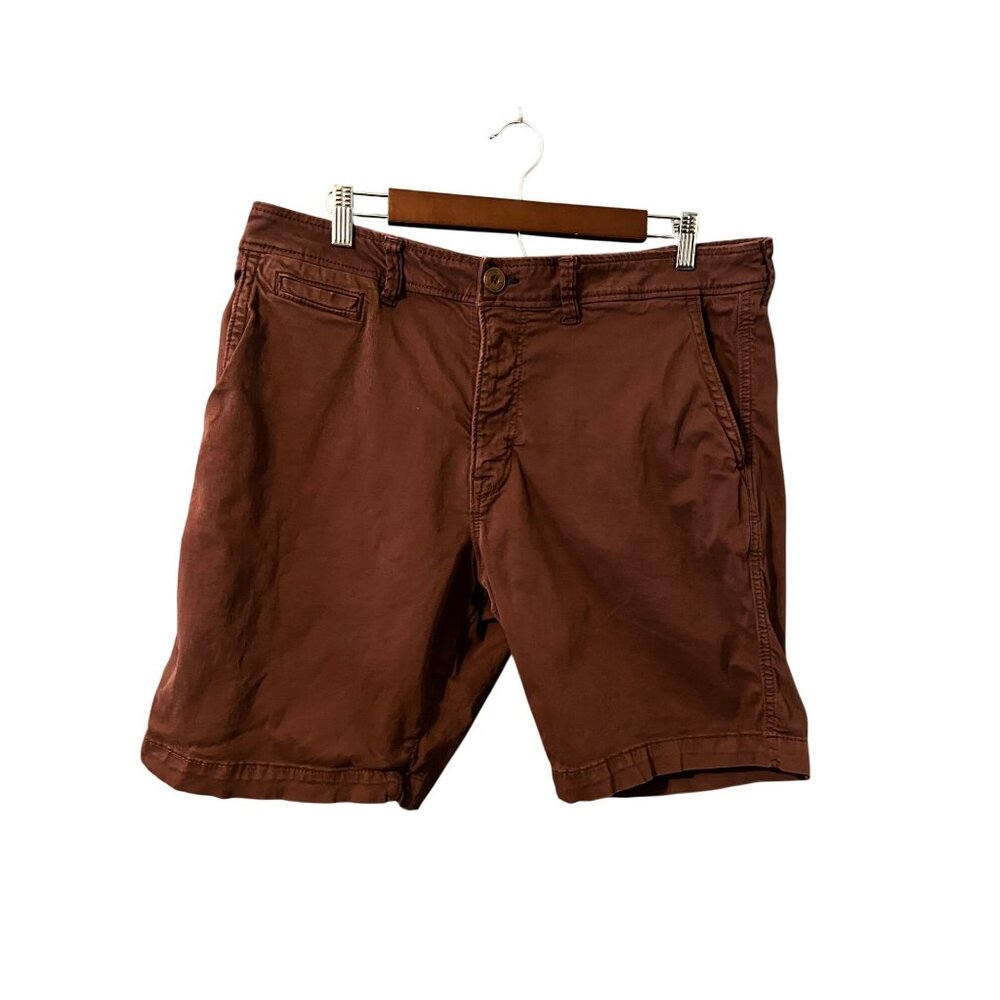American Eagle Outfitters Mens Brown Casual Chino Shorts Size 36